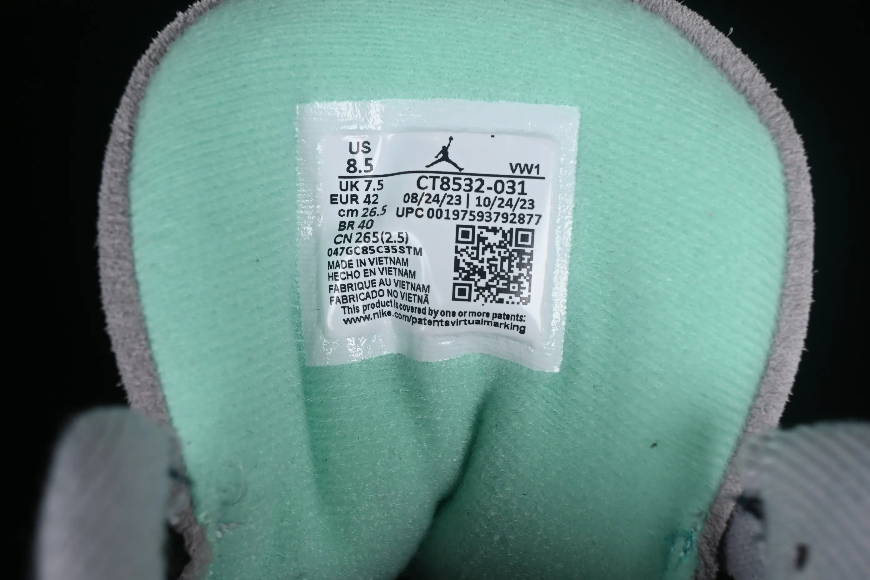 All categories Air Jordan Jordan series basketball shoes Air Jordan 3 foreign trade version Air Jordan 3 "Green Glow" AJ3 Joe 3 black green CT8532-031